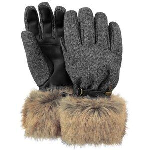 Barts Empire Ski Gloves, Heather Brown. BNWT Womens Ski Gloves Fur Trim - Size 9